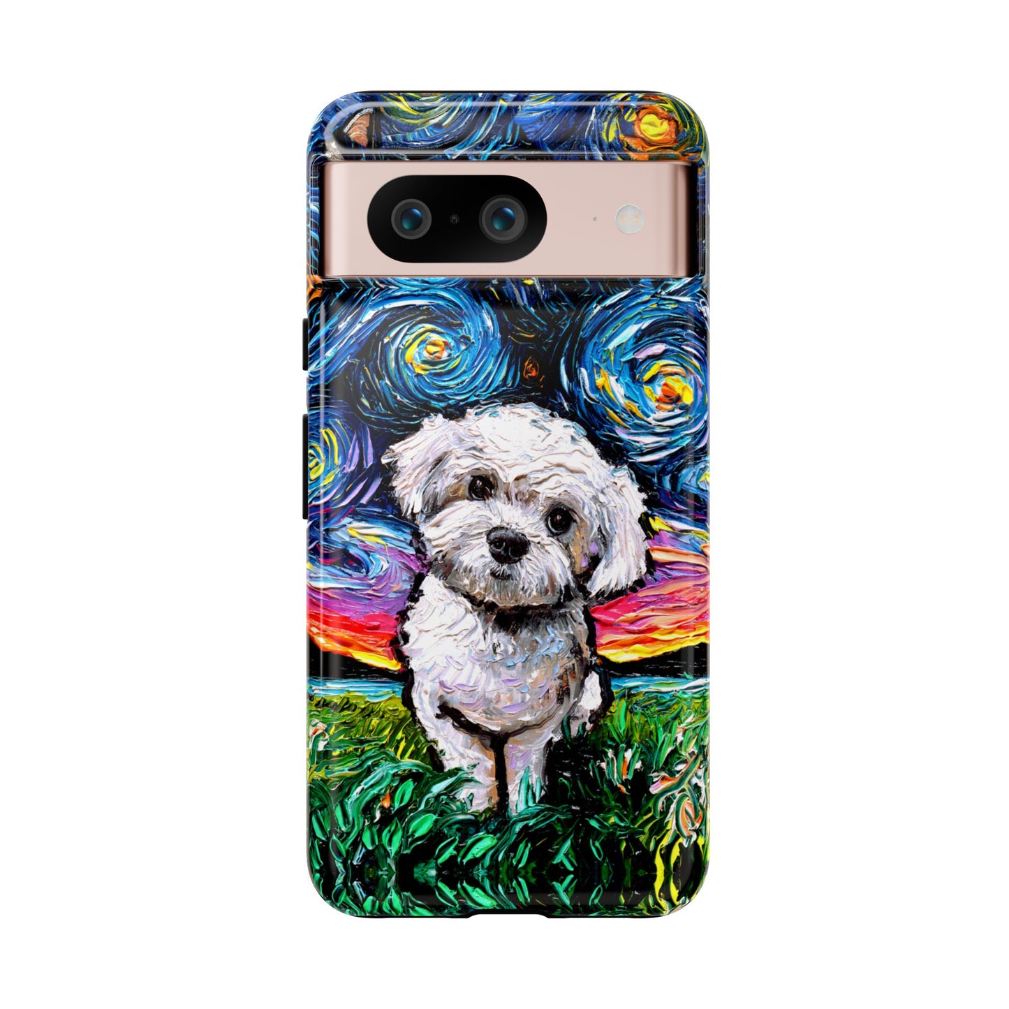 Maltipoo Starry Night Art Phone Case