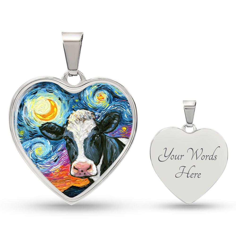 Holstein Starry Night Heart Necklace