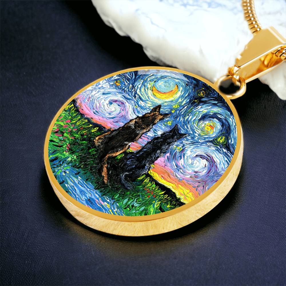 Soulmates Starry Night Round Necklace