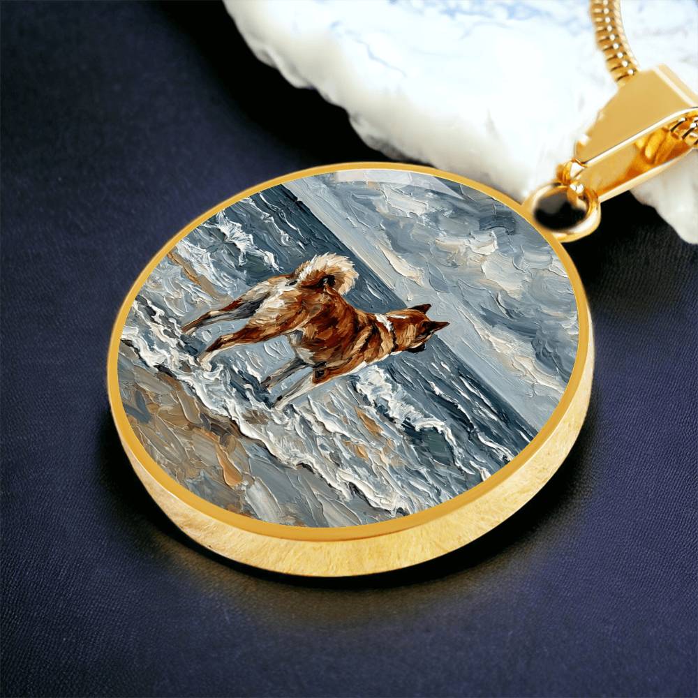 Beach Day - Akita Round Necklace