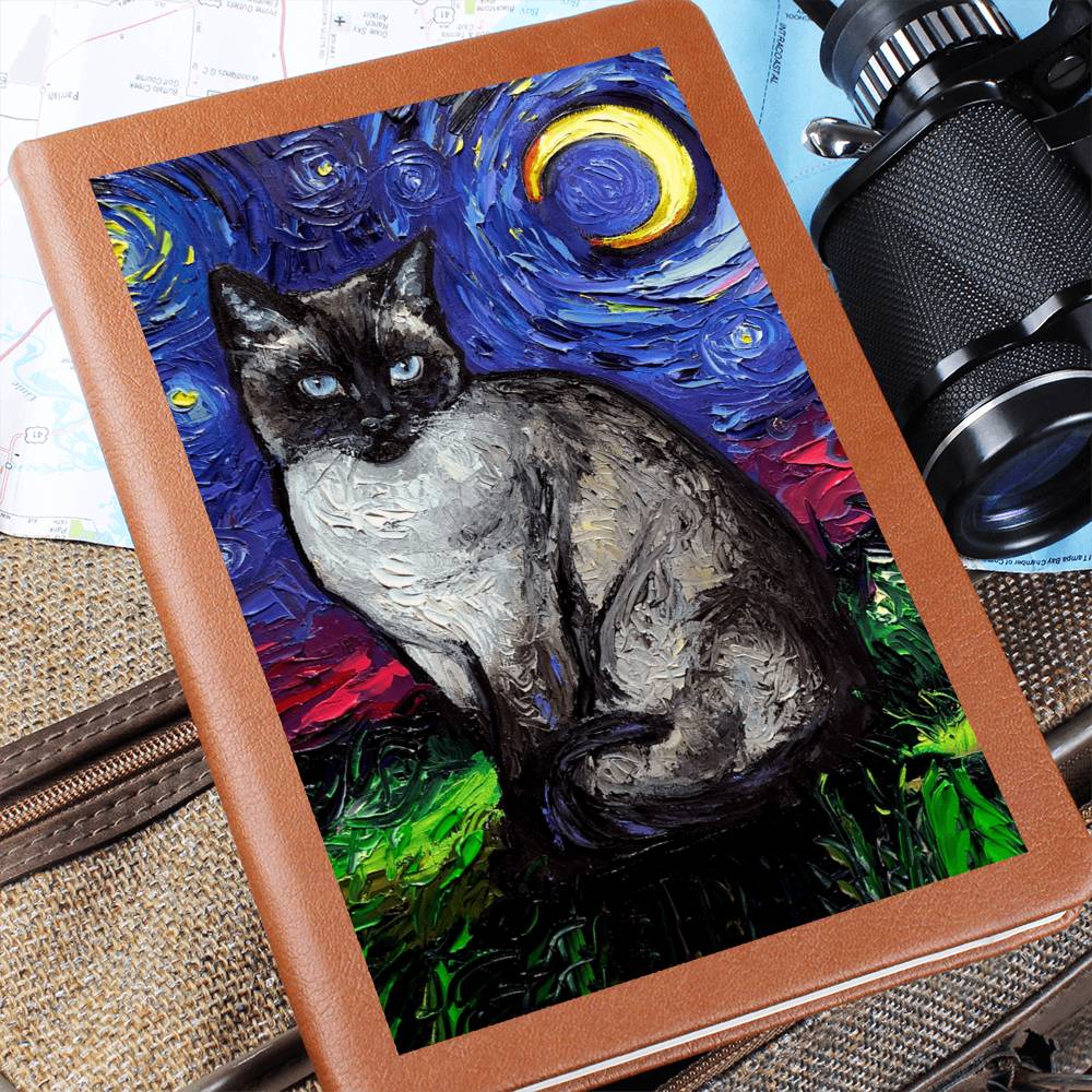 Siamese Cat Leather Journal