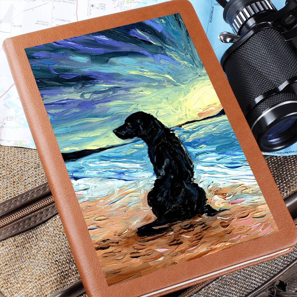 Beach Days - Black Lab Leather Journal