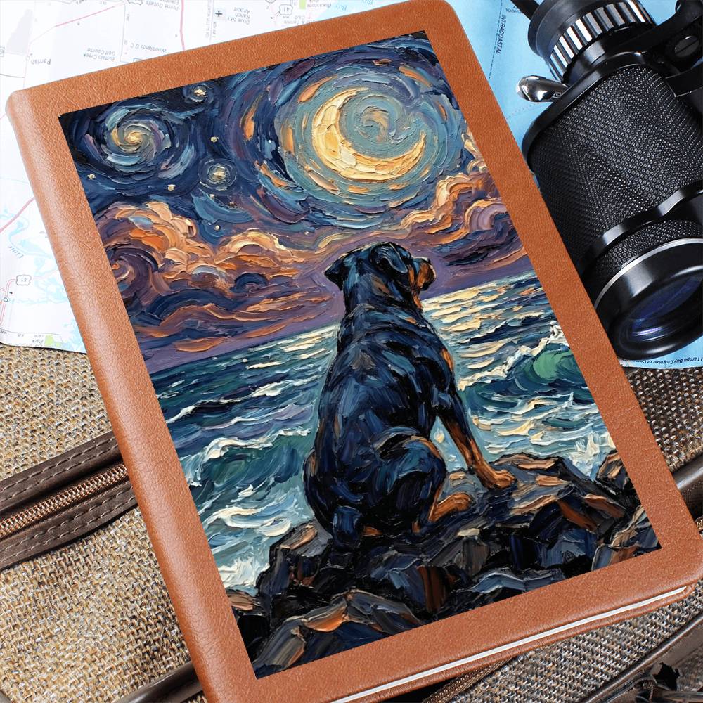 Beach Nights - Rottweiler Leather Journal
