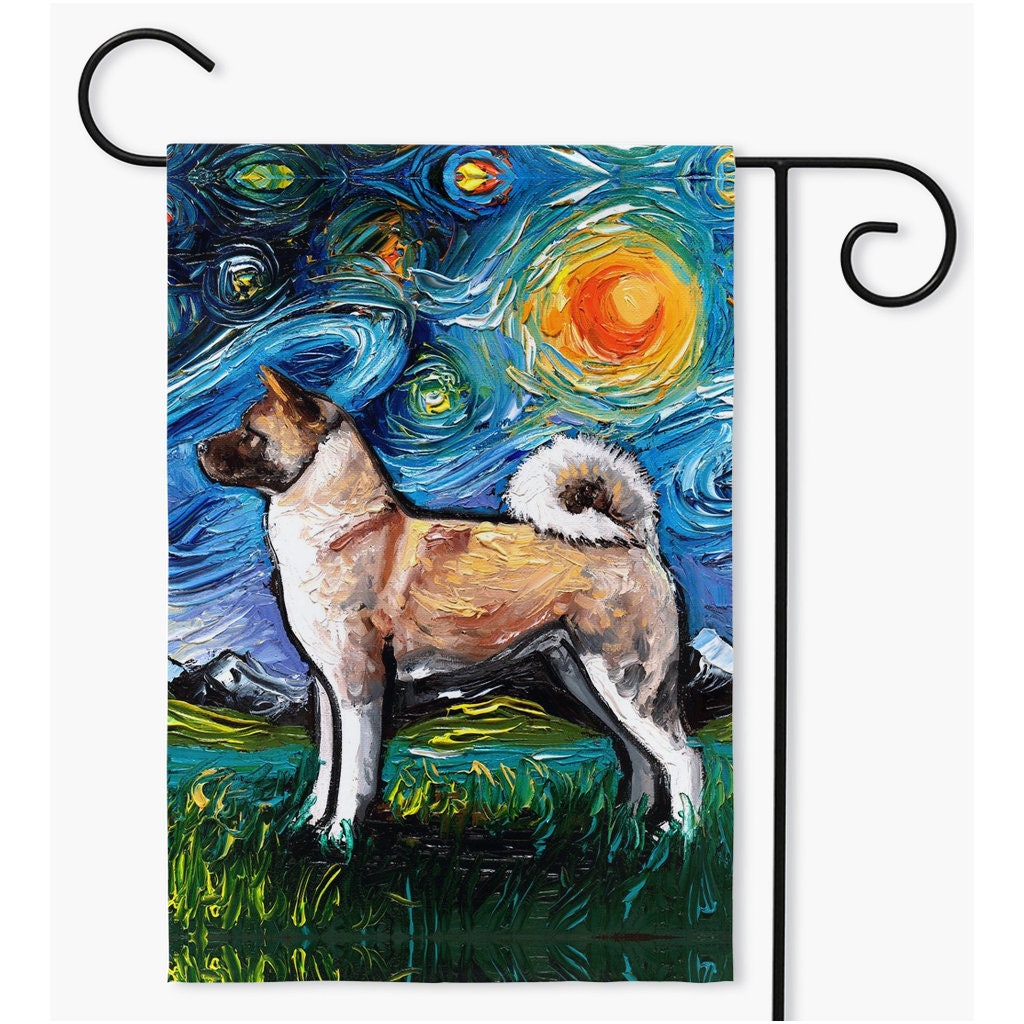 Akita Inu Starry Night Yard Flags