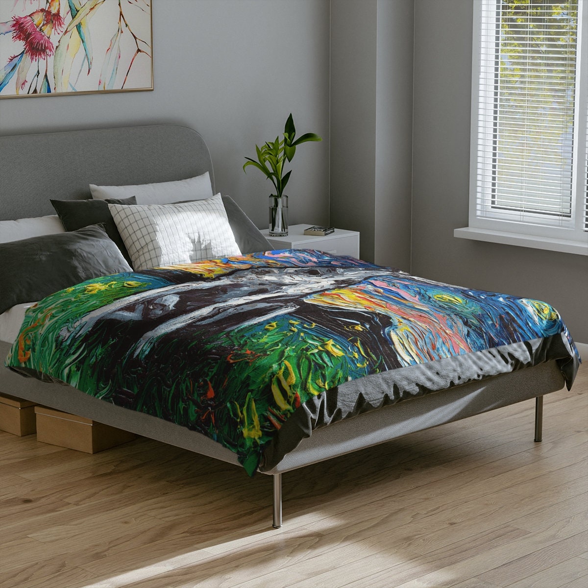 Velveteen Minky Blanket Merle Great Dane Starry Night Dog Throw