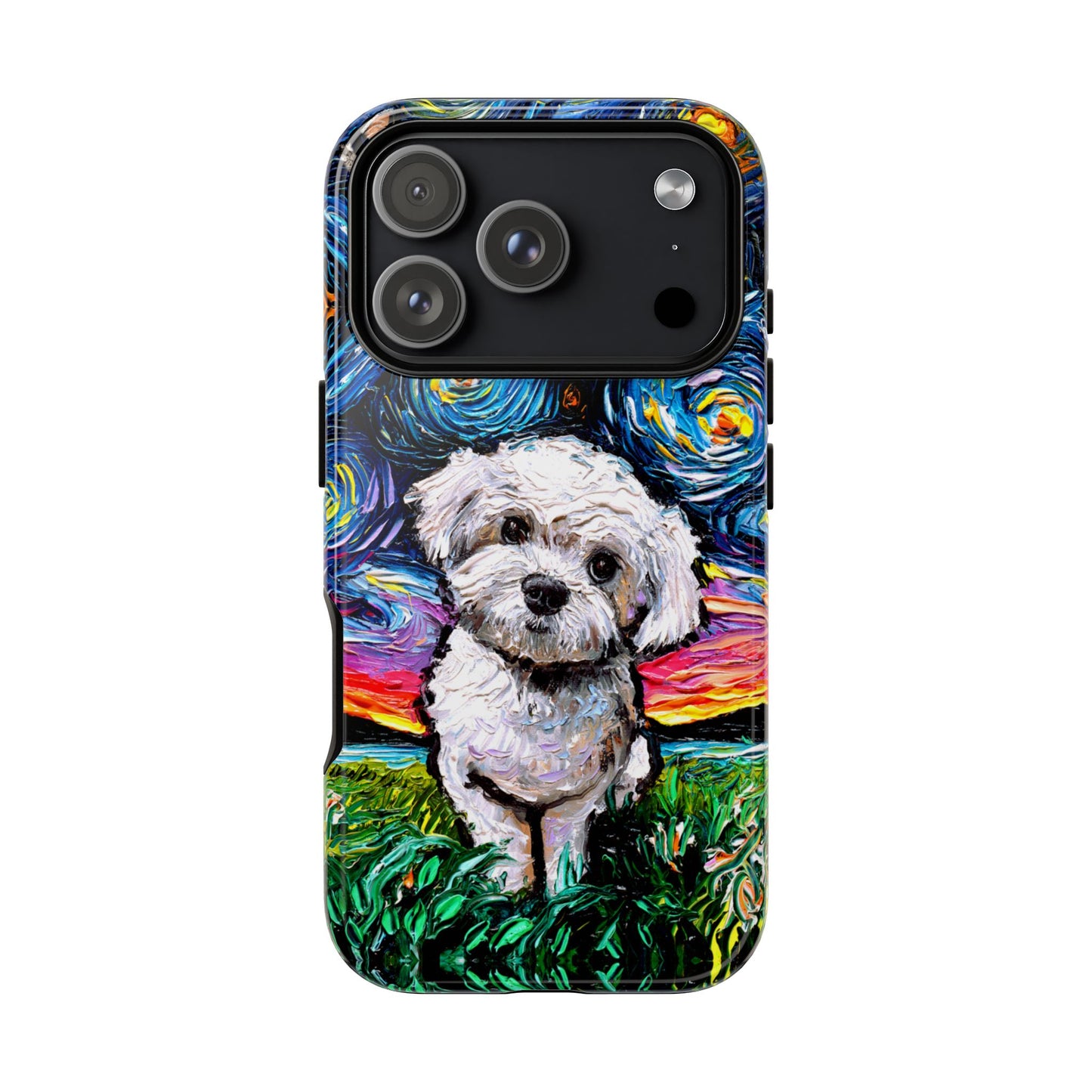Maltipoo Starry Night Art Phone Case