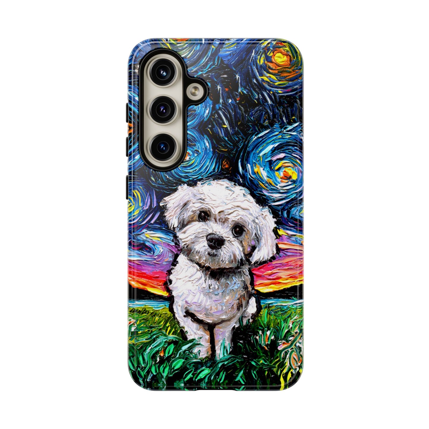 Maltipoo Starry Night Art Phone Case