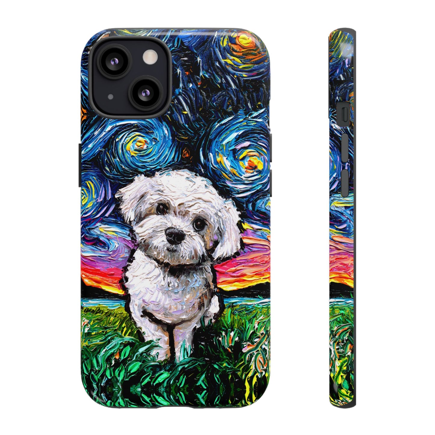 Maltipoo Starry Night Art Phone Case