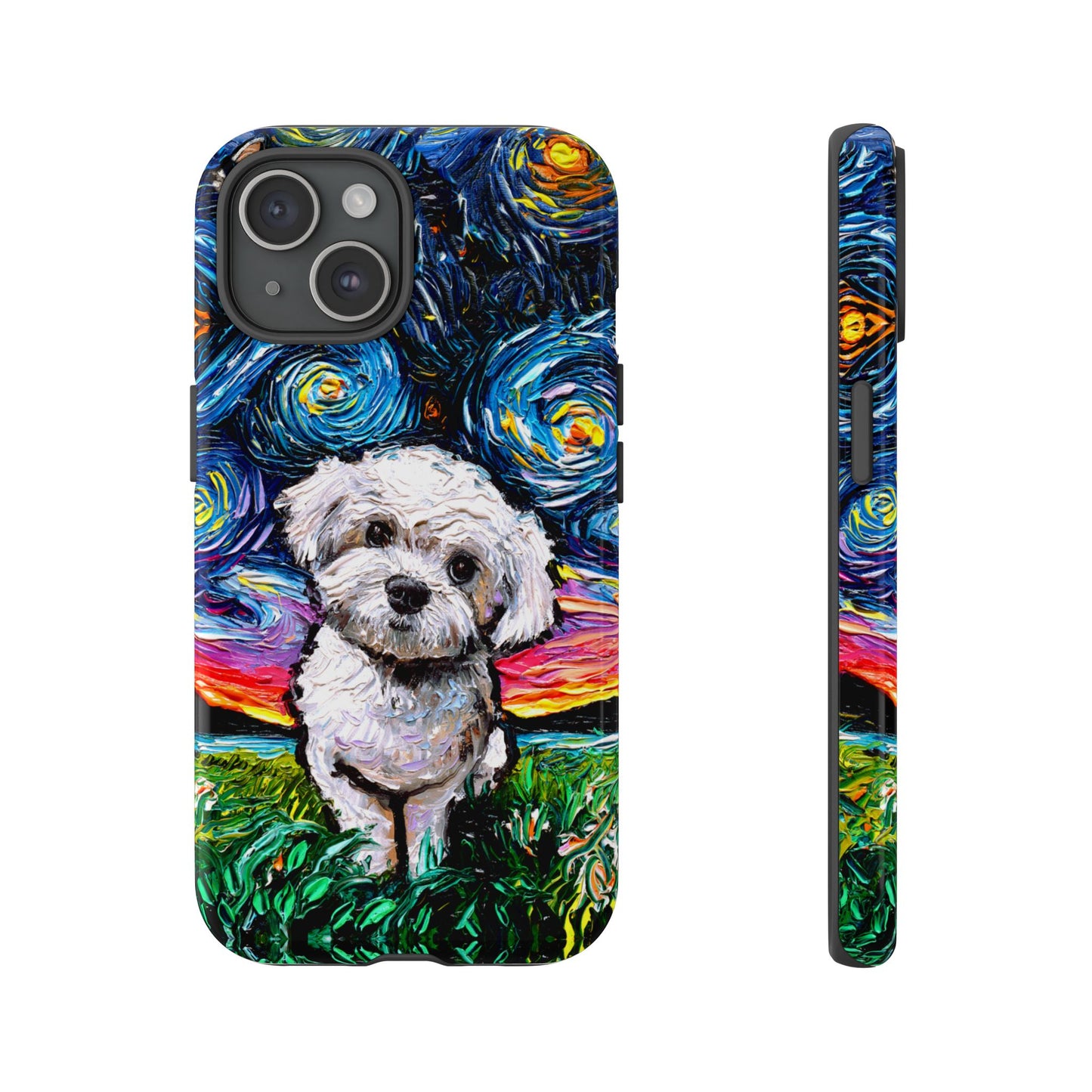 Maltipoo Starry Night Art Phone Case