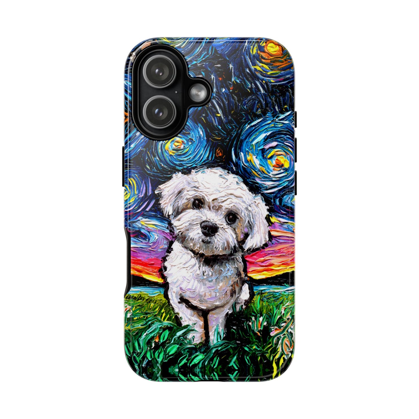 Maltipoo Starry Night Art Phone Case