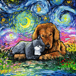 Best Friends, 12x12 inches oil on canvas