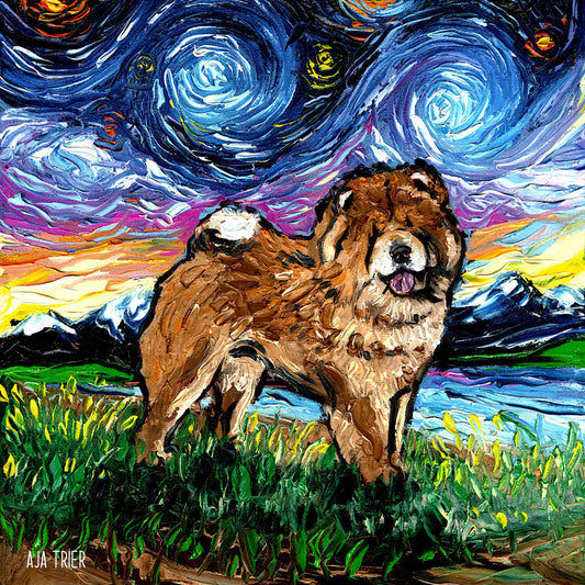 Chow Night, 12x12 inches oil on canvas