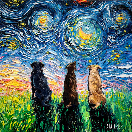 Star Gazers, 12x12 inches oil on canvas