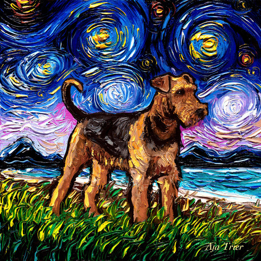 Airedale Night, 12x12 inches oil on canvas