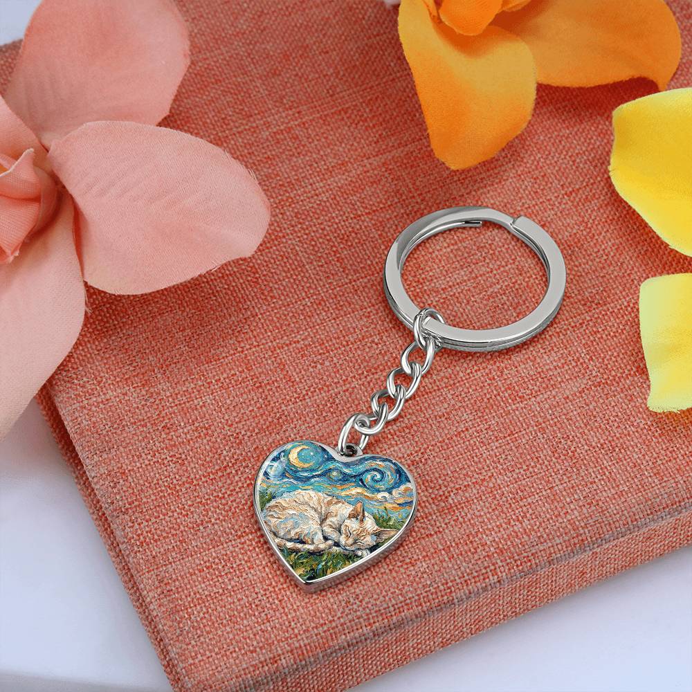 Sleepy Cornish Rex Night Heart