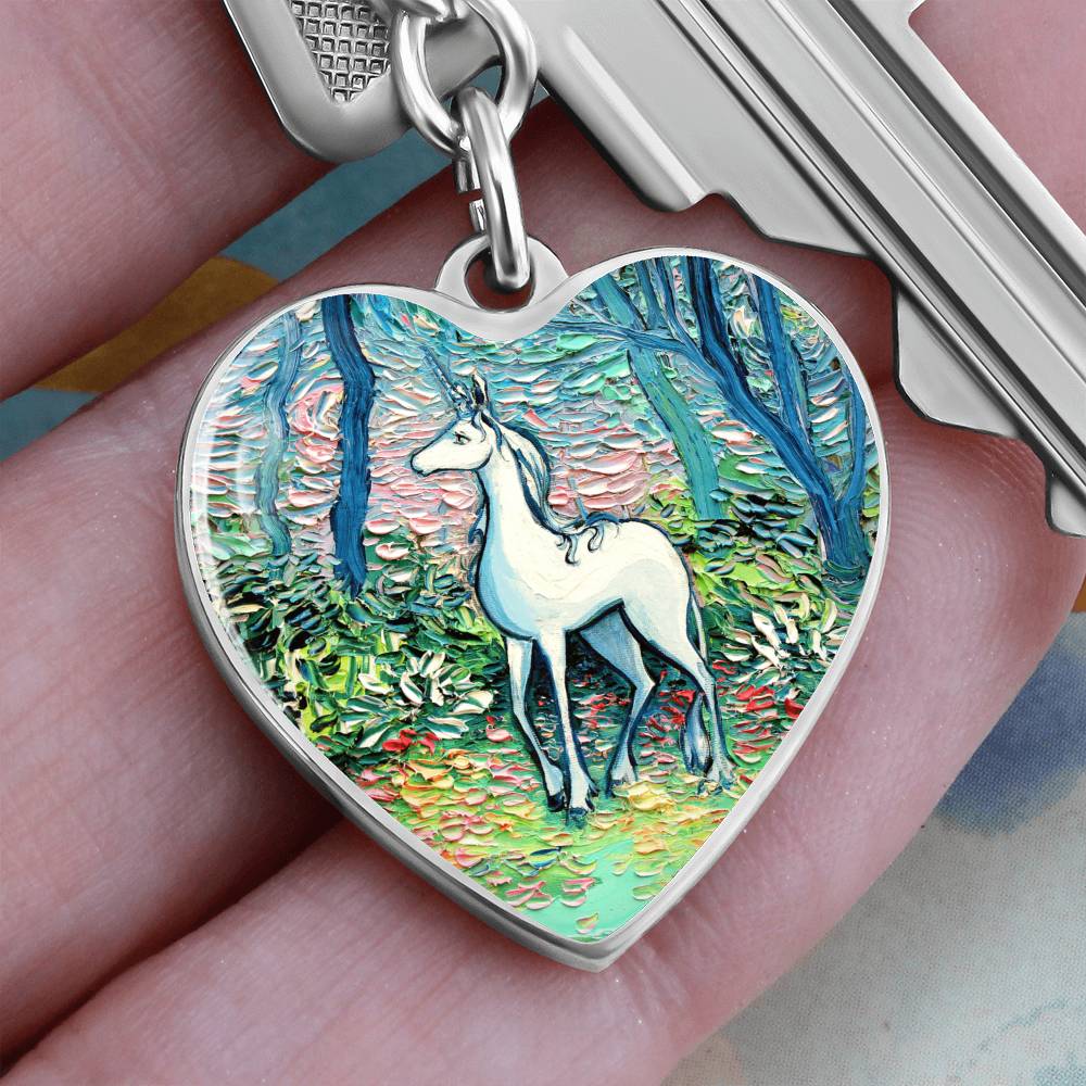 In the Shadow of the Forest Heart Keychain
