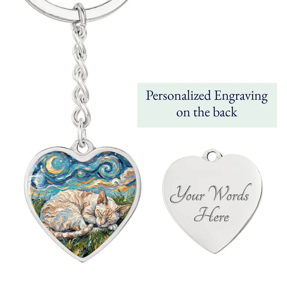 Sleepy Cornish Rex Night Heart