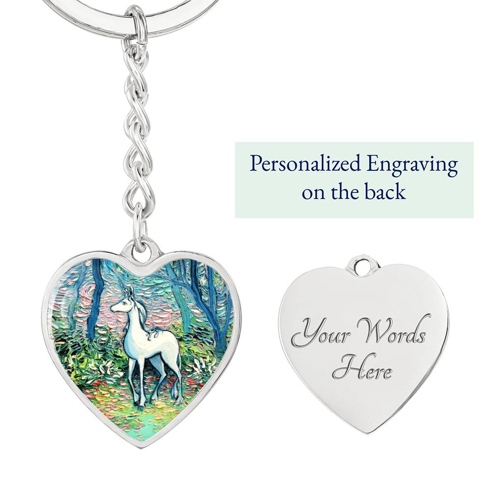 In the Shadow of the Forest Heart Keychain