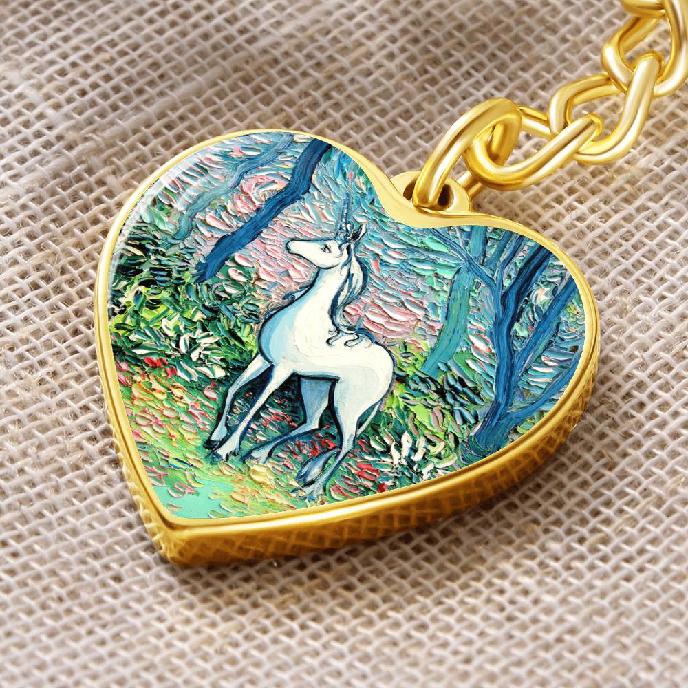 In the Shadow of the Forest Heart Keychain