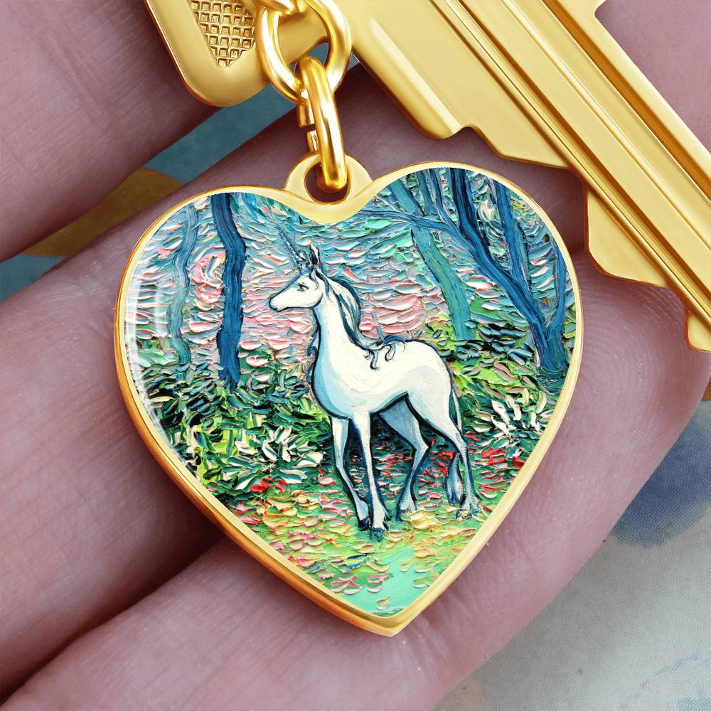In the Shadow of the Forest Heart Keychain