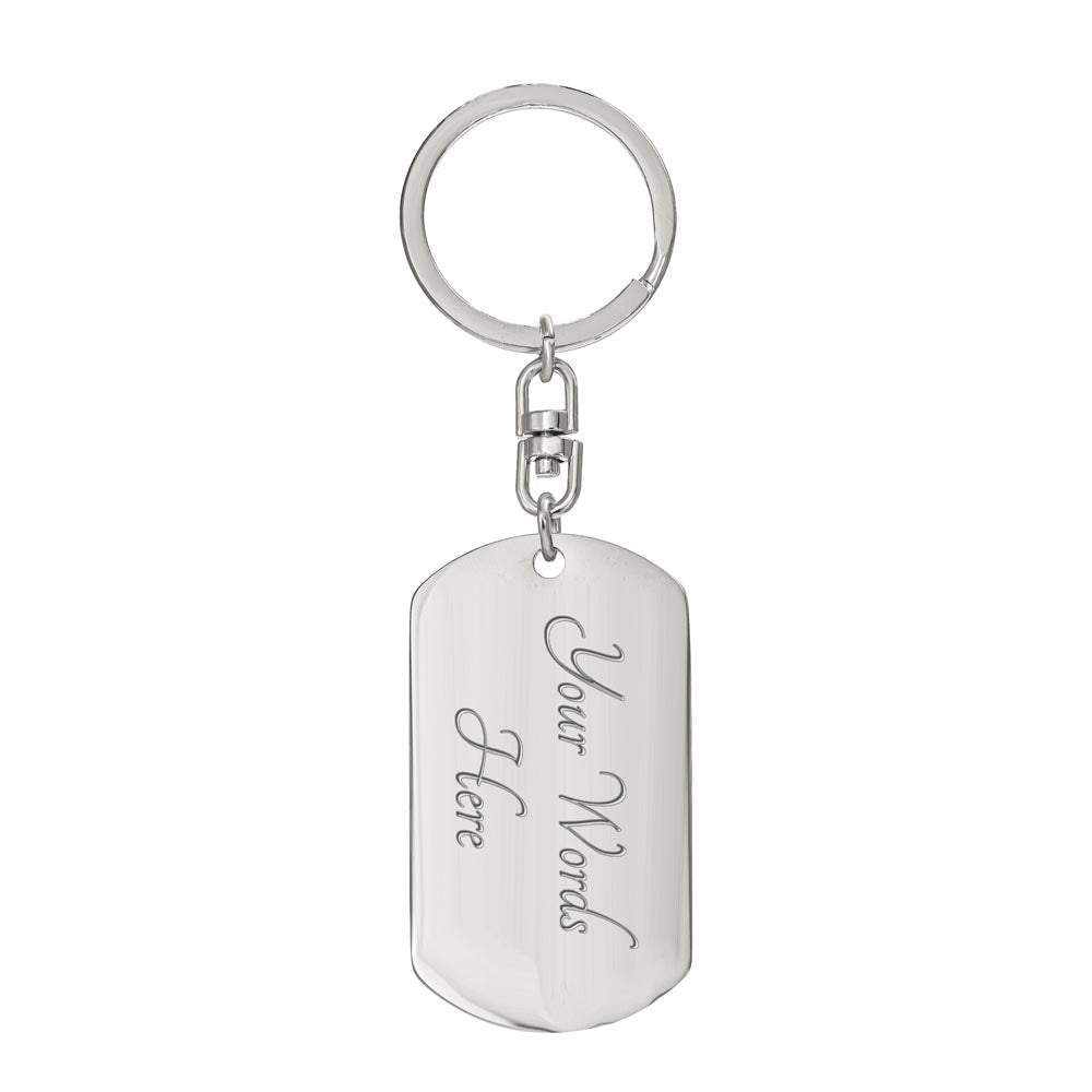 Beach Days - Bernese Mountain Dog Dog Tag Keychain