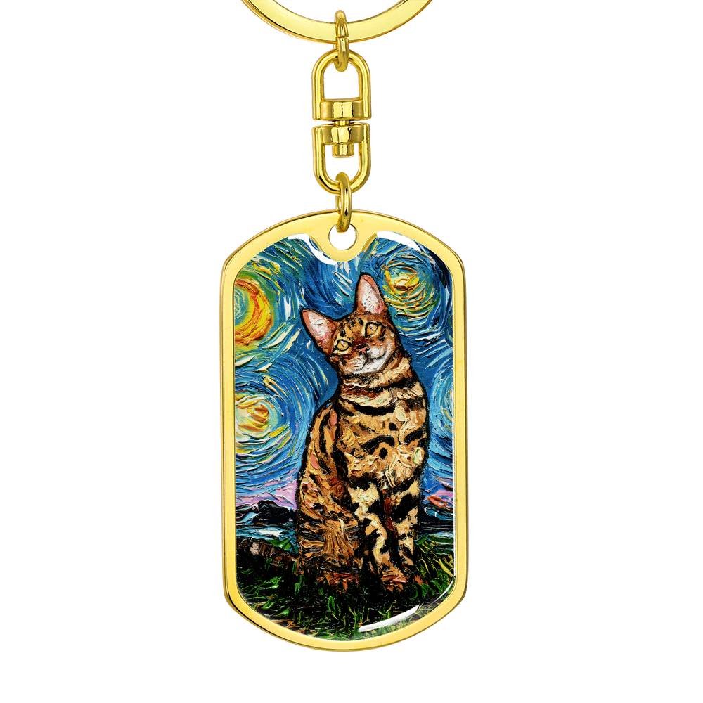 Bengal Dog Tag Keychain