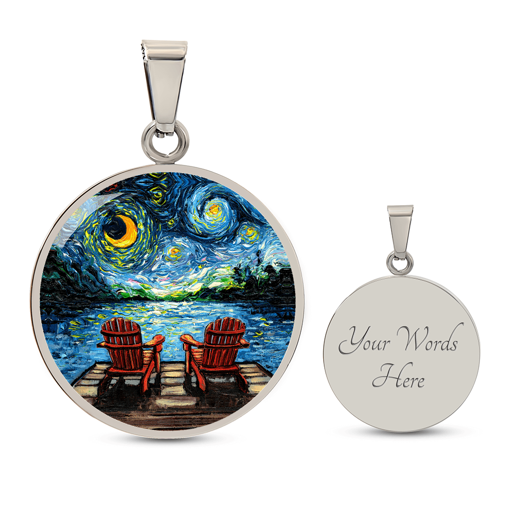 Adirondack Starry Night Round Necklace