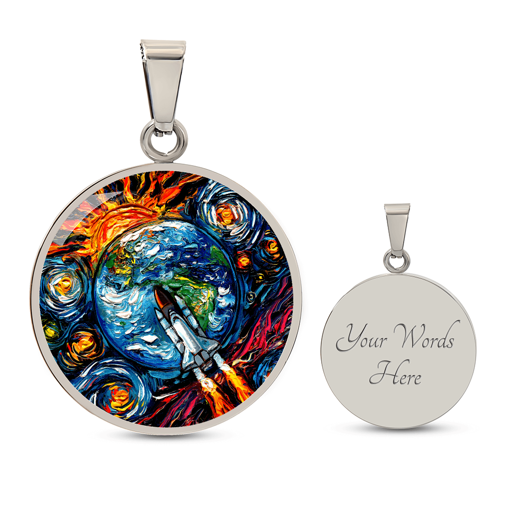 Beyond The Horizon Starry Night Round Necklace