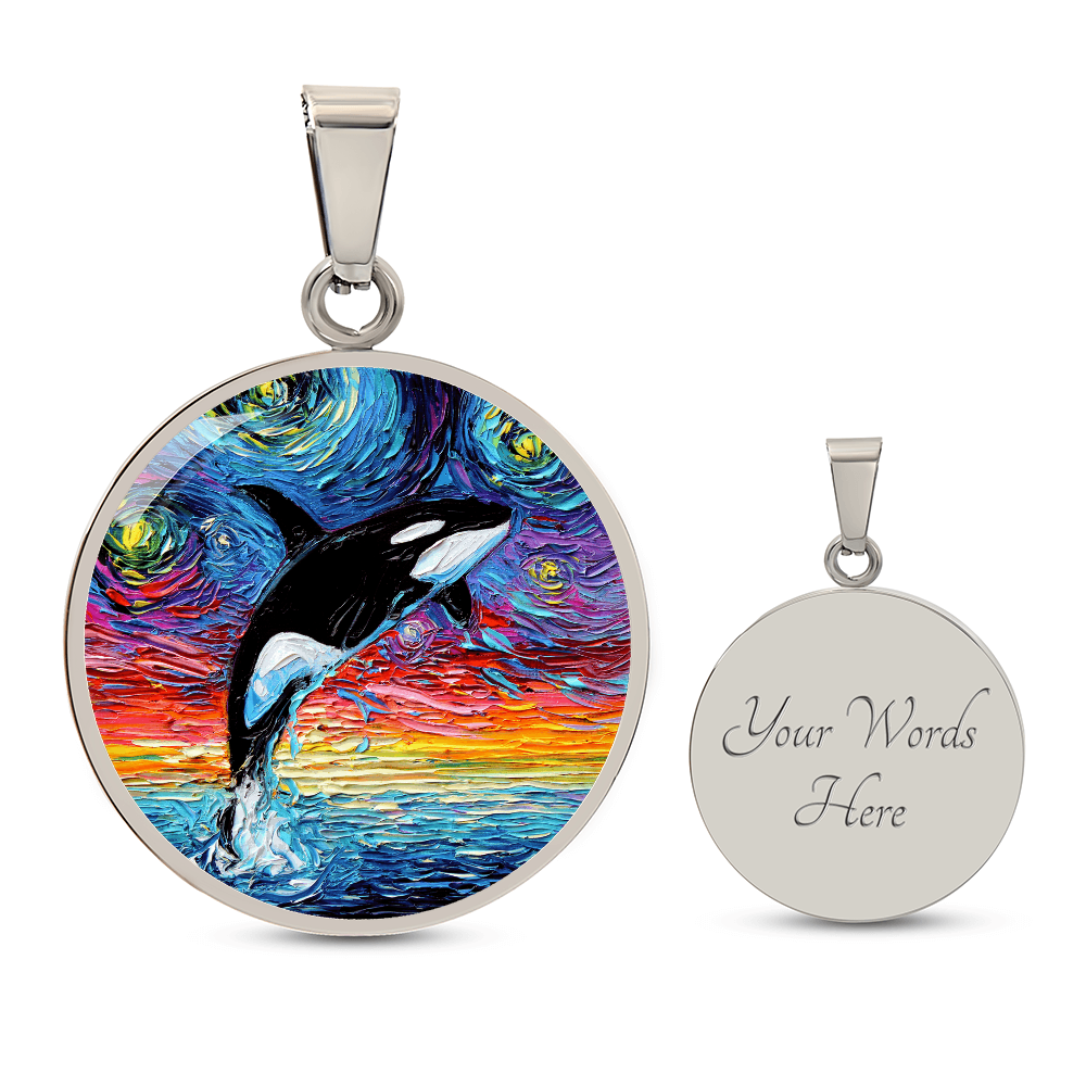 Orca Starry Night Round Necklace
