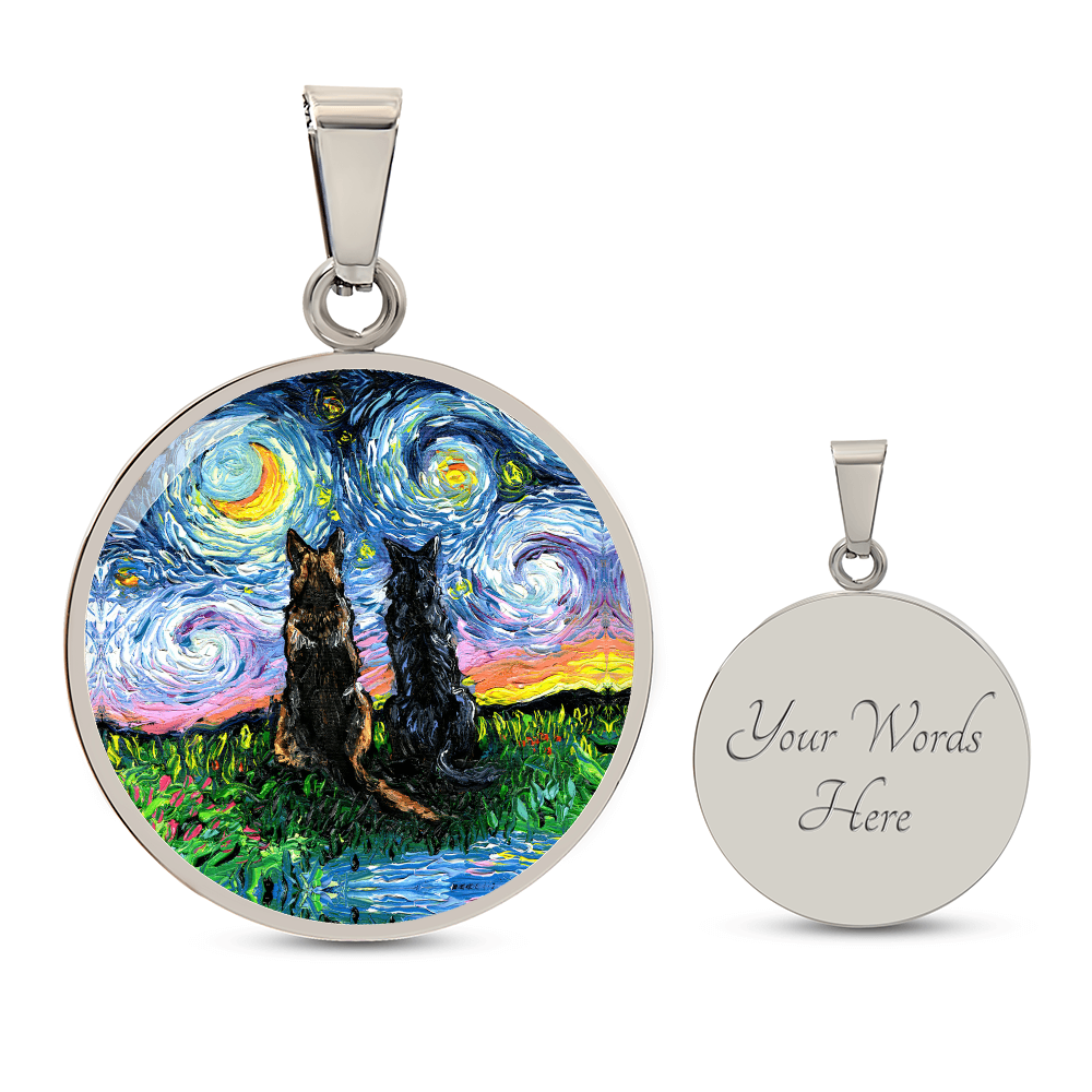 Soulmates Starry Night Round Necklace