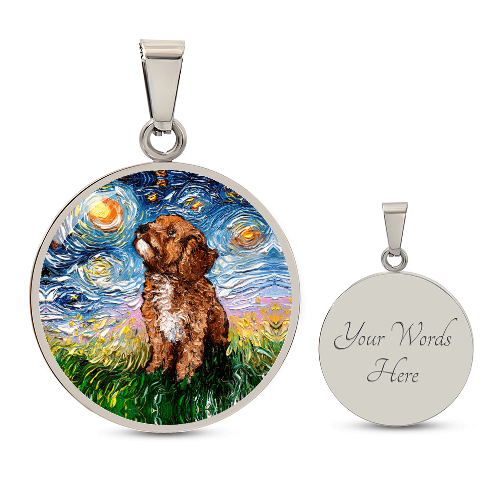 Cavapoo Starry Night Round Necklace