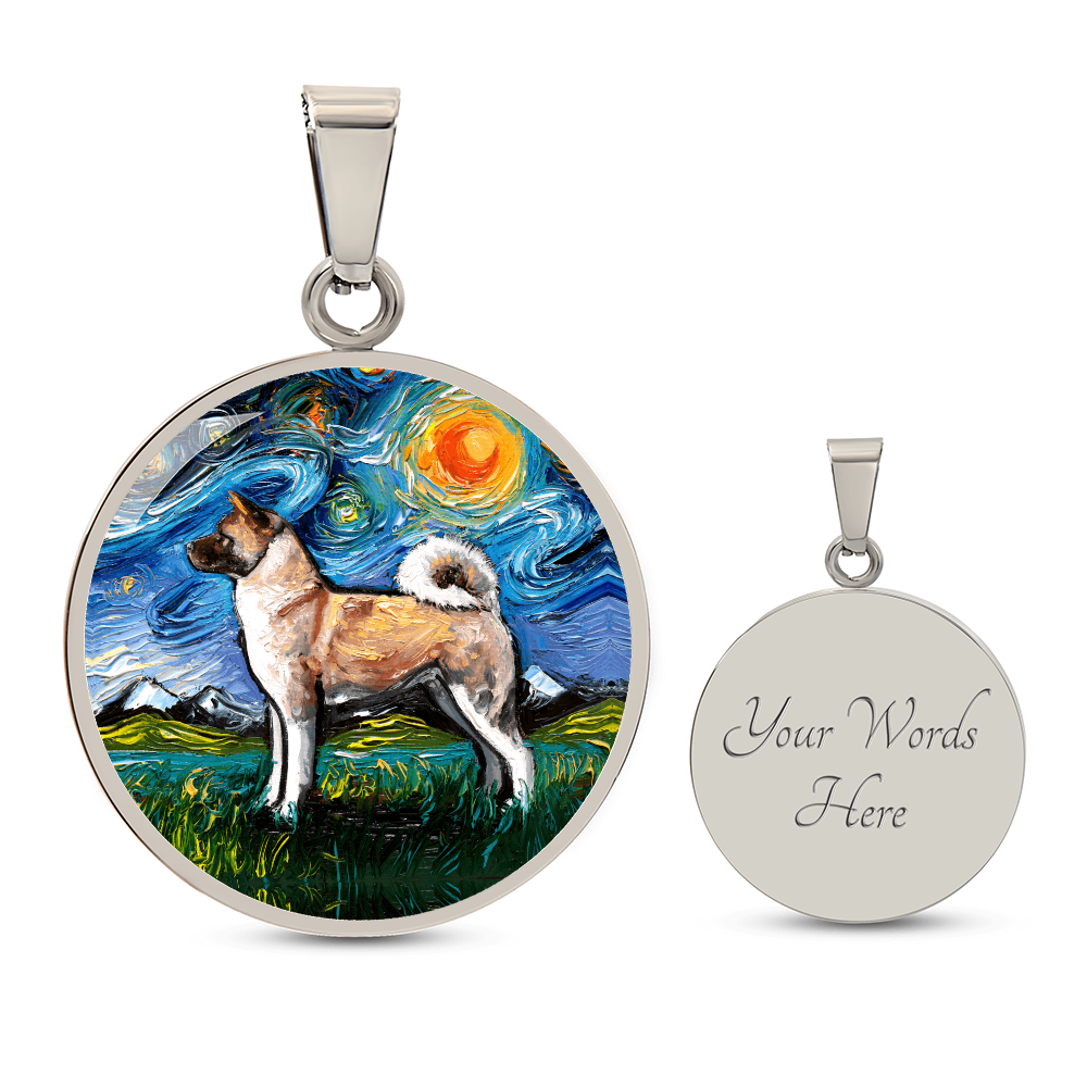 Akita Starry Night Round Necklace