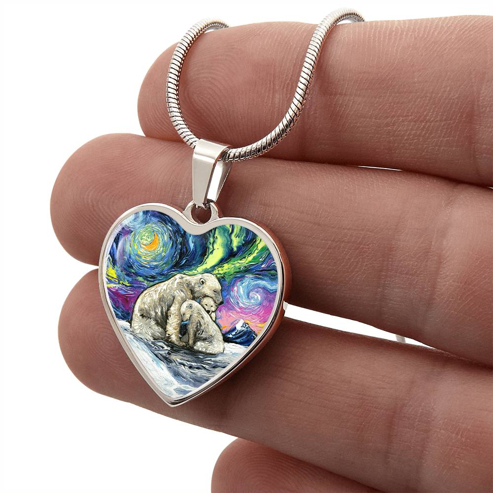 Polar Night Starry Night Heart Bangle Bracelet