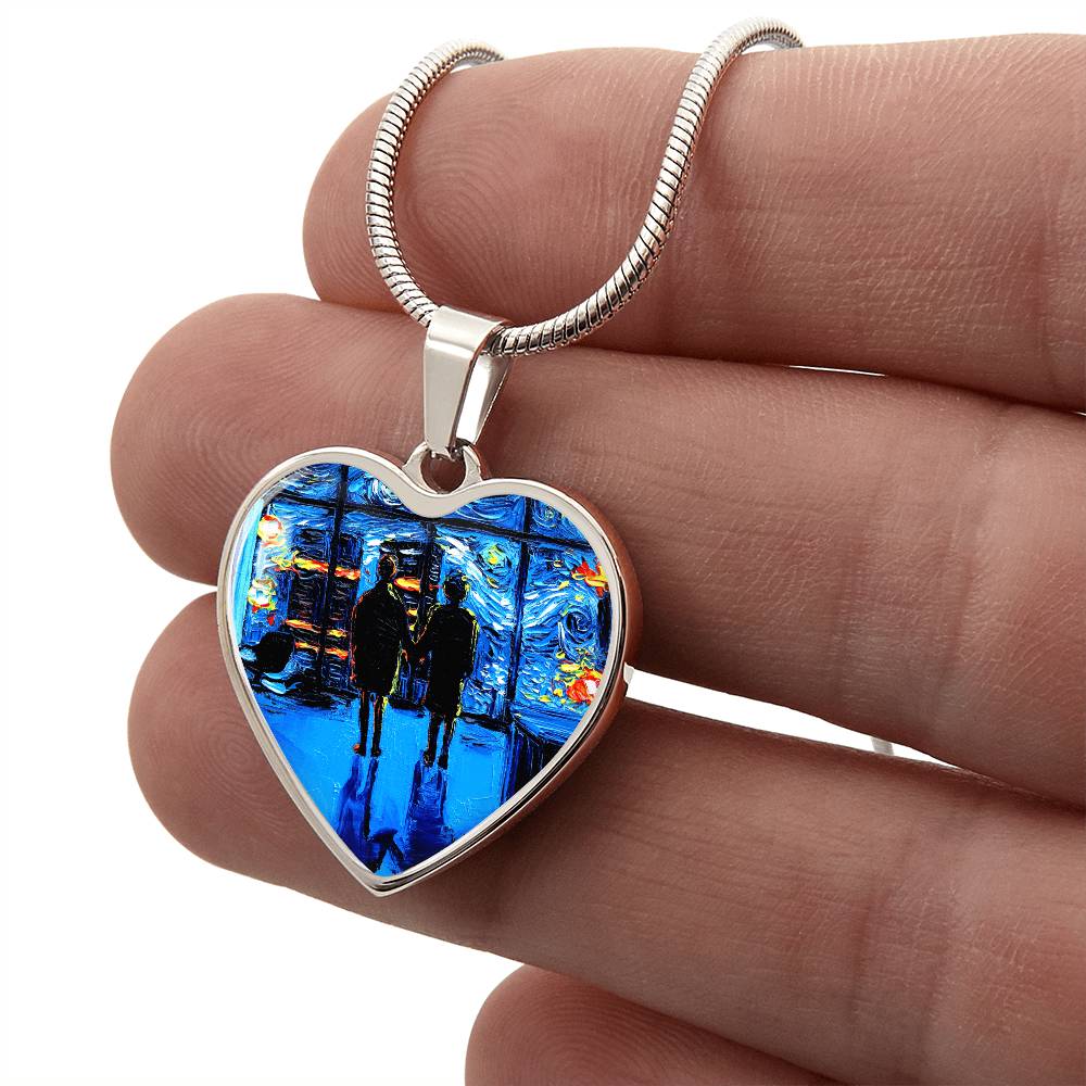 Van Gogh Never Watched The World Burn Heart Necklace
