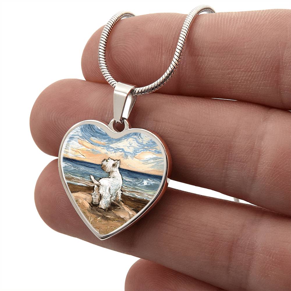 Beach Days - West Highland Terrier Heart Necklace