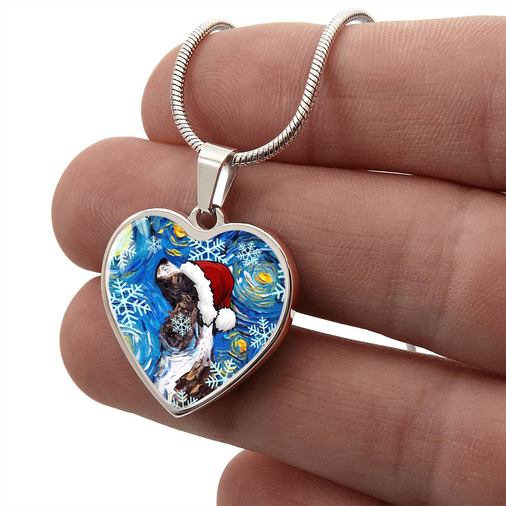 English Springer Spaniel Christmas Necklace
