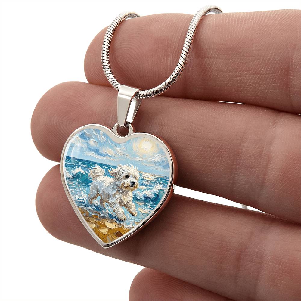 Beach Day - Maltese Heart Necklace
