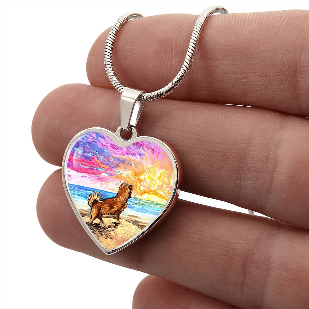 Beach Days - Chihuahua Heart Necklace