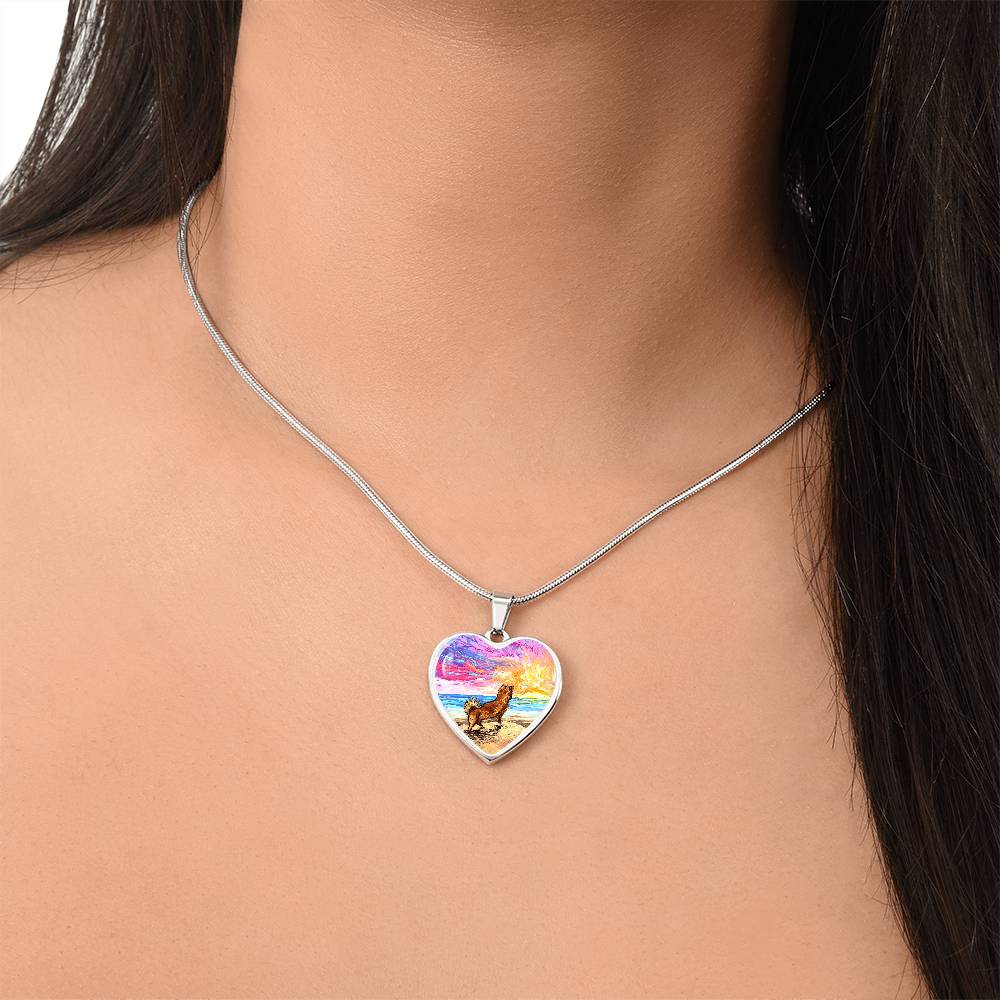 Beach Days - Chihuahua Heart Necklace