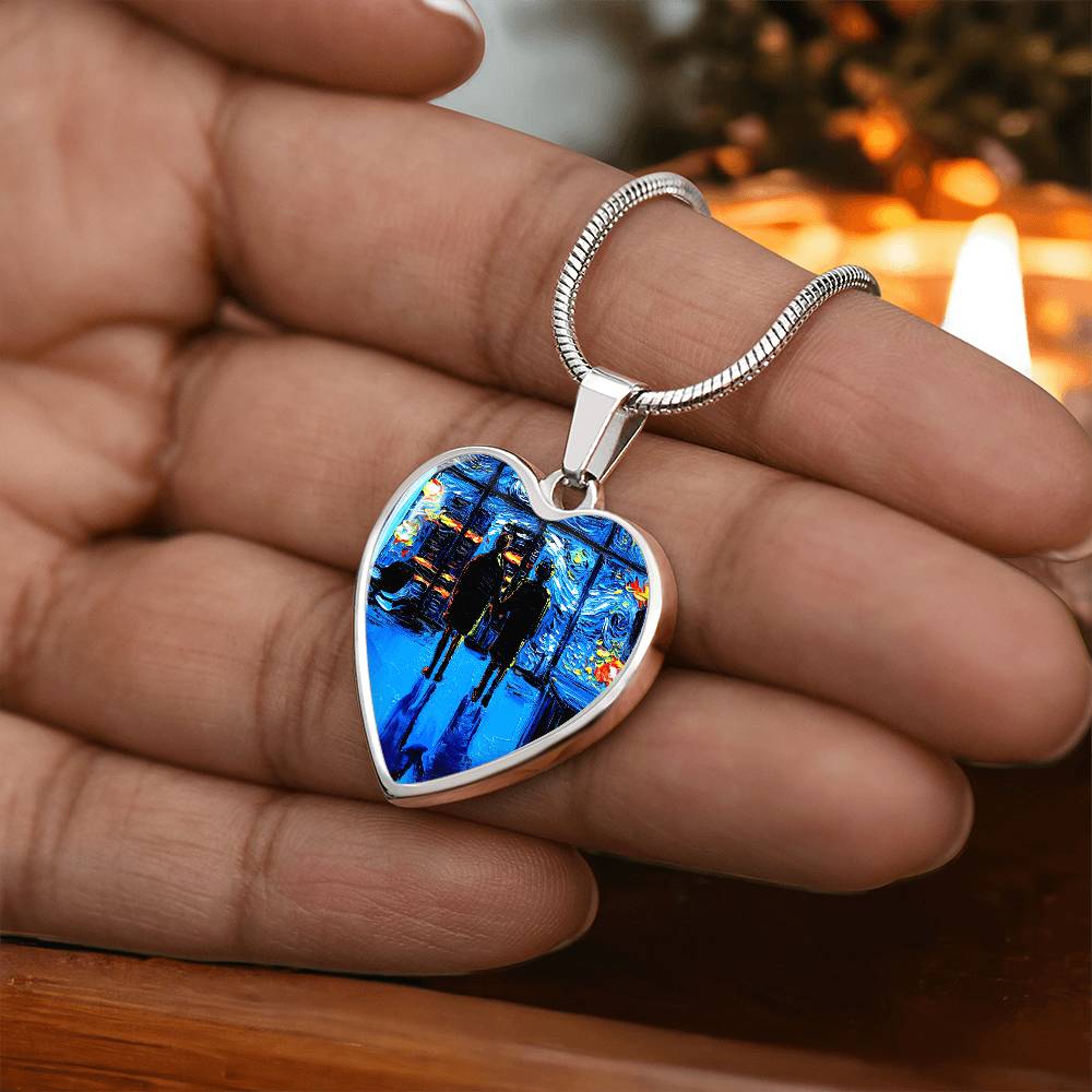 Van Gogh Never Watched The World Burn Heart Necklace