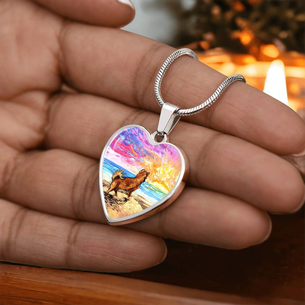 Beach Days - Chihuahua Heart Necklace