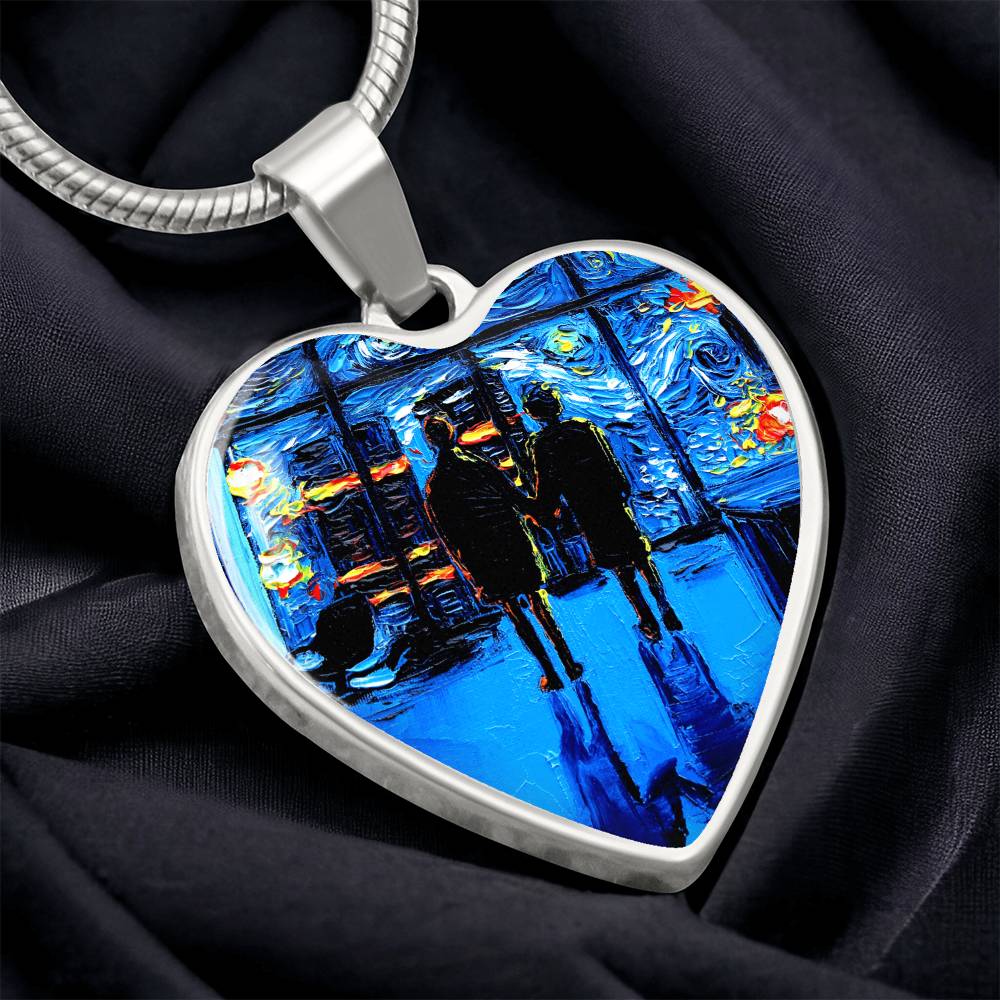 Van Gogh Never Watched The World Burn Heart Necklace