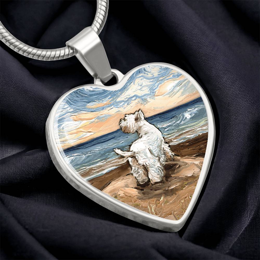 Beach Days - West Highland Terrier Heart Necklace