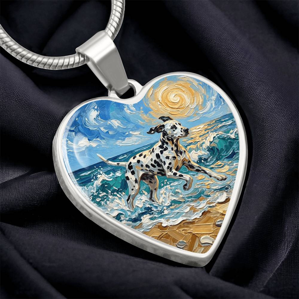 Beach Days - Dalmatian Heart Necklace