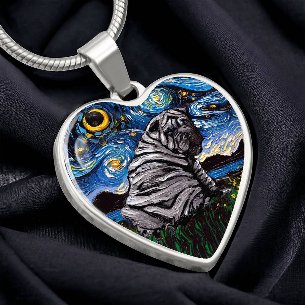 Blue Shar Pei Heart