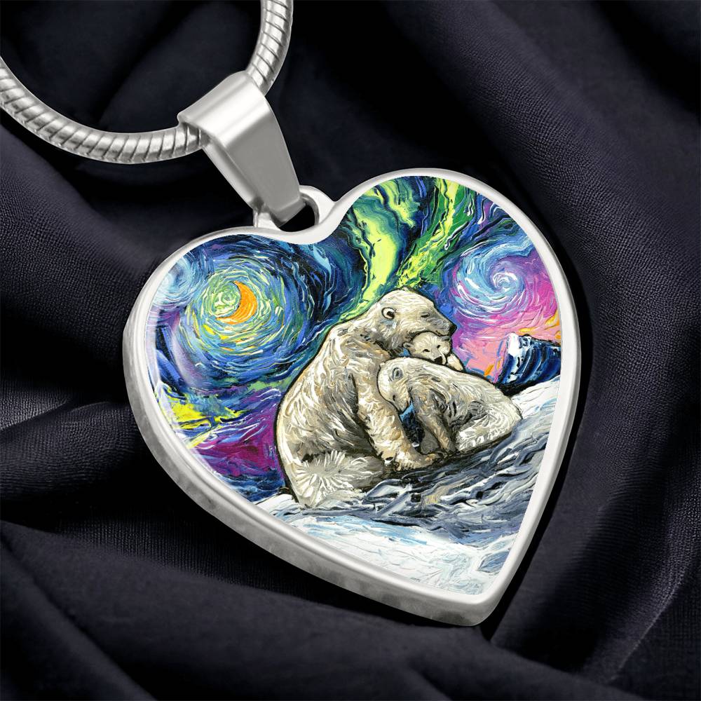 Polar Night Starry Night Heart Bangle Bracelet