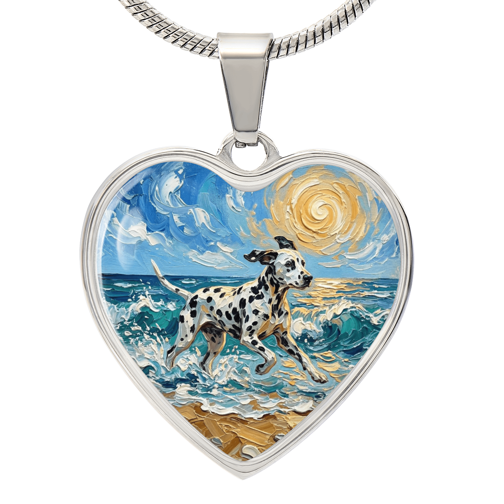 Beach Days - Dalmatian Heart Necklace