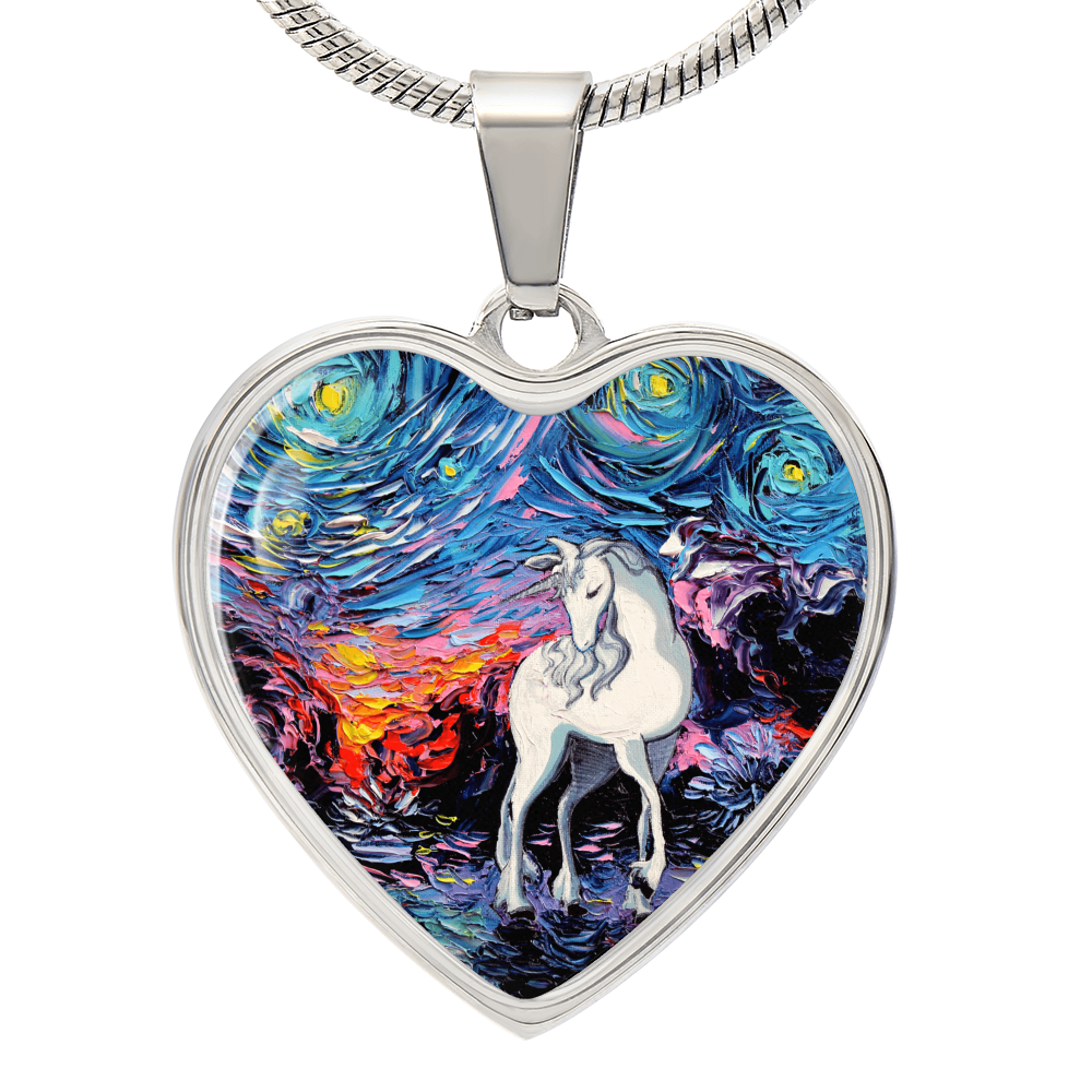 Regret Starry Night Heart Necklace