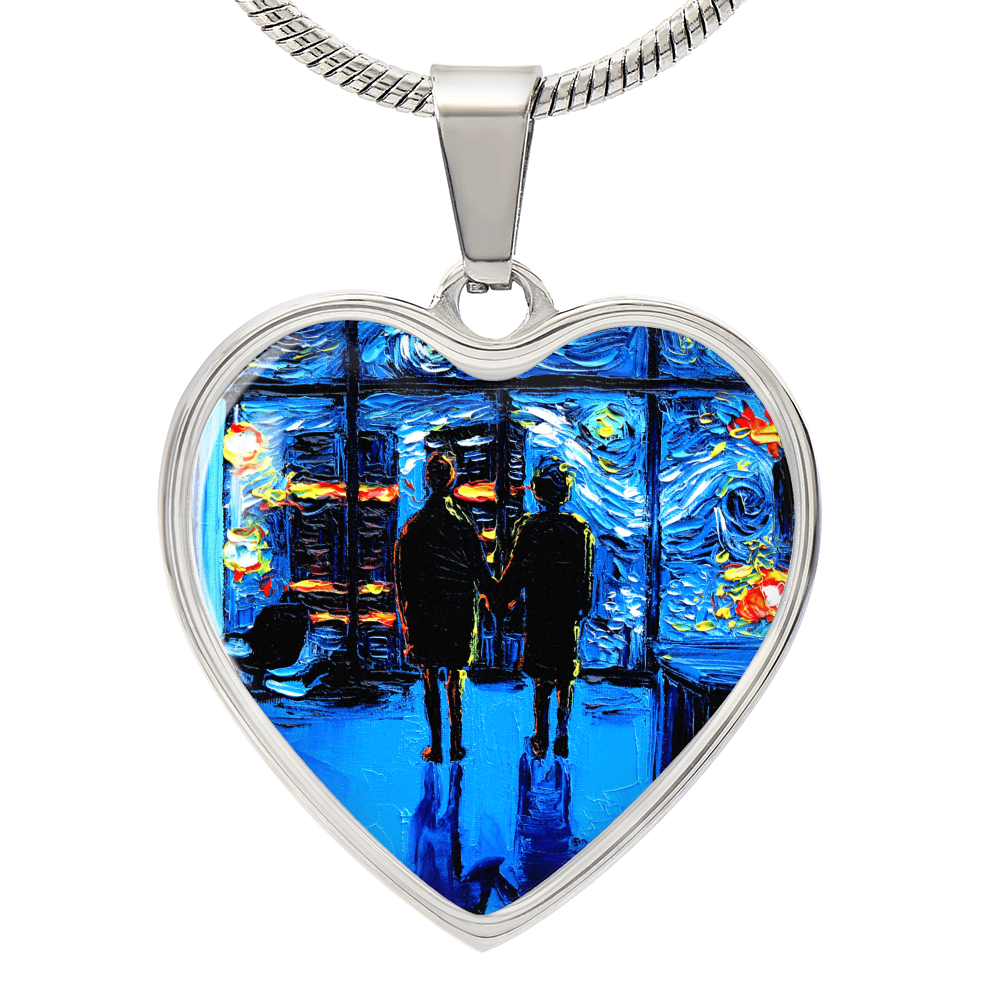 Van Gogh Never Watched The World Burn Heart Necklace