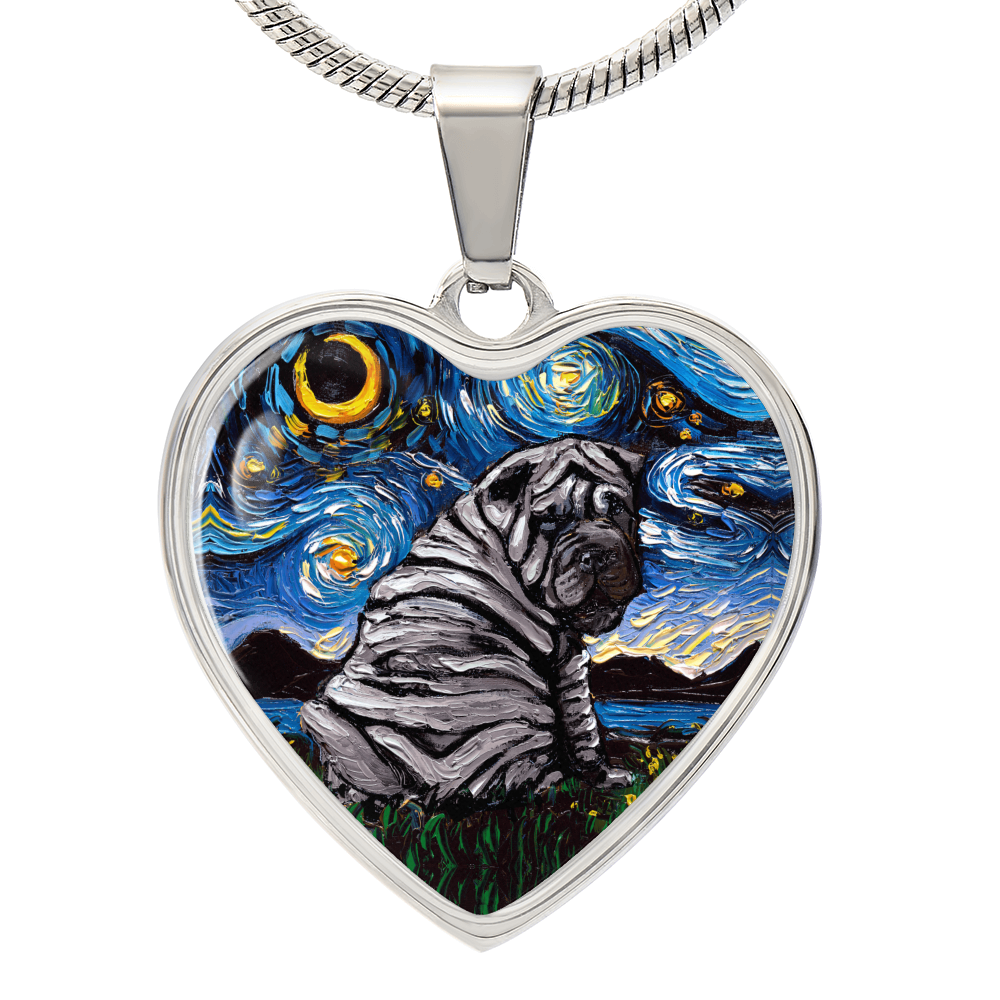 Blue Shar Pei Heart